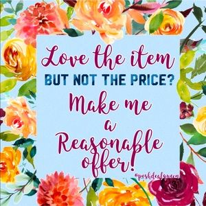 I am open to reasonable offers 😊